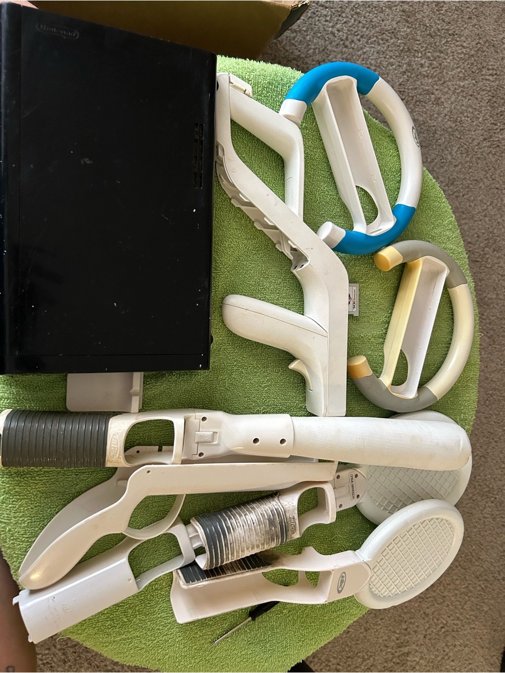 Nintendo Wii Console Black (USA) And Accessories Not Tested. No Wires